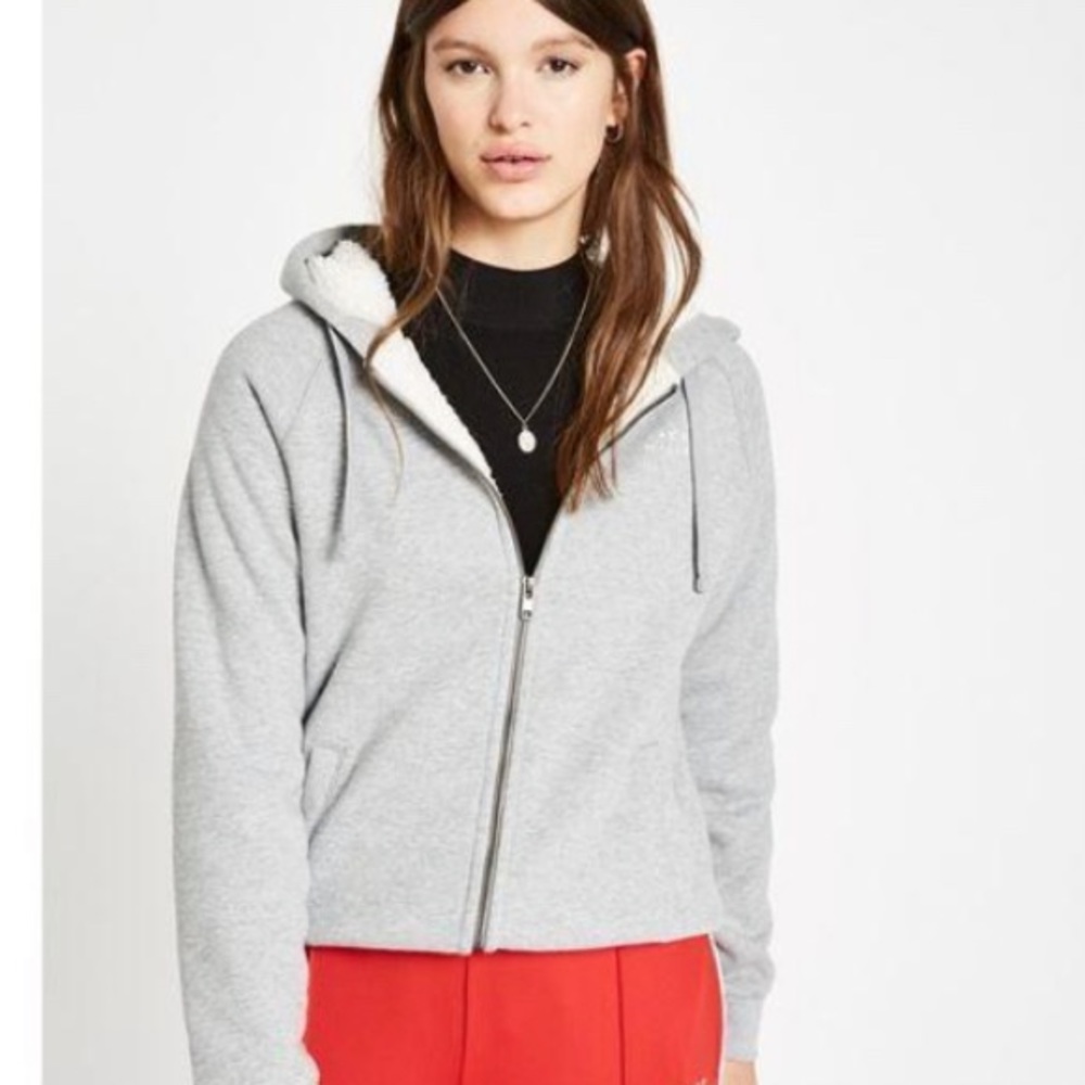 Jack Wills Coughton ZIP Up Sherpa Grey Marl